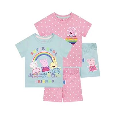 Afbeelding van Peppa Pig Meisjes Korte Pyjama Twee Pak Veelkleurig 128