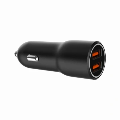 Afbeelding van 2 poorts USB auto snellader, QC3.0, 36 W, zwart