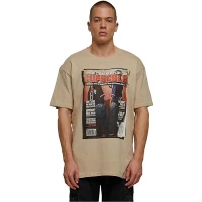 Afbeelding van Upscale by Mister Tee Unisex Magazine Tshirt print, Maat: XXL, Sand