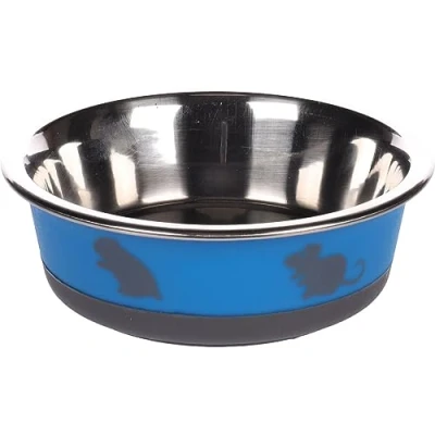 Afbeelding van Flamingo Nelly Eet En Drinkpot Knaagdier Eetpot Blauw 14cm 400ml 1st 129788