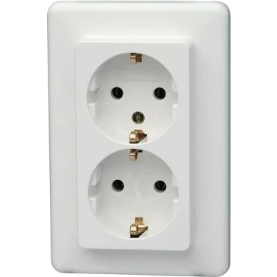 Afbeelding van Kopp 912613066 Wandcontactdoos met randaarde Inzetstuk Europa Arctisch wit, Mat
