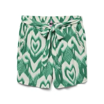 Afbeelding van VERO MODA rechtvallend high waist casual short groen