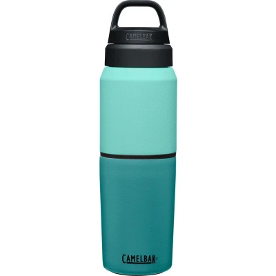 Afbeelding van CamelBak MultiBev waterfles &amp; reisbeker vacuüm geïsoleerd roestvrij staal Coastal/Lagoon 17oz fles 12oz Cup
