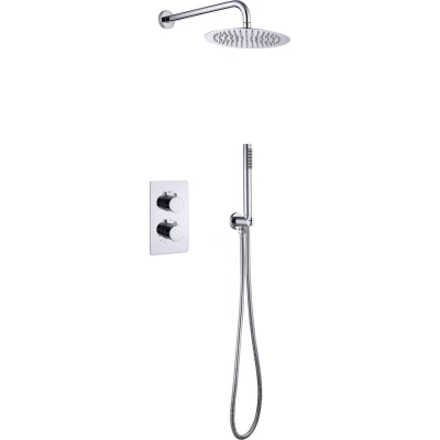 Afbeelding van Inbouw Regendouche Set Boss &amp; Wessing Aloni met Handdouche en Wanduitloop Chroom