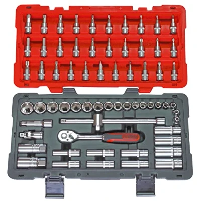 Afbeelding van KS Tools 922.0666 dopsleutelset en accessoires 3/8 inch ULTIMATE® serie satijn chroom afwerking 66 delig