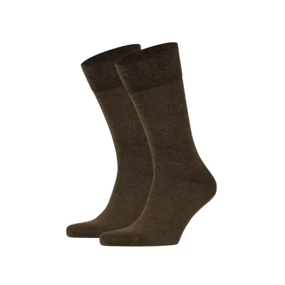 Afbeelding van Falke Happy 2PACK Everyday Casual Sokken, Heren, Maat: 39 42, Braun