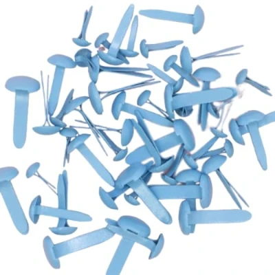 Afbeelding van Craftelier Set van 50 brads of bindbanden in verschillende maten, ideaal voor het verfraaien etiketten decoreren scrapbooking projecten en andere knutselwerkjes, blauw