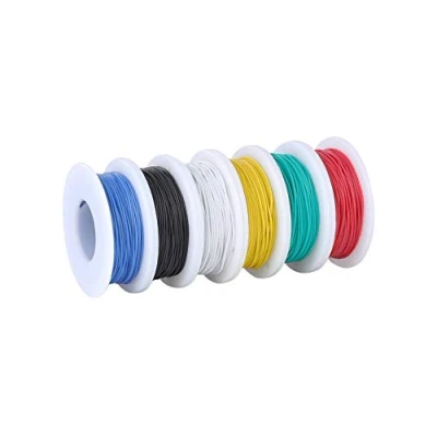 Afbeelding van Tuofeng draad, kit, 28 AWG, 6 verschillende kleuren, 15 meter spoelen, gauge jumper hook up wire kit