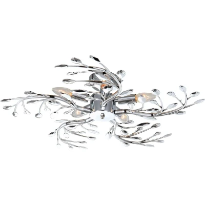 Afbeelding van Globo plafonniere Flash chroom metaal 65 cm E14 fitting 68546 5