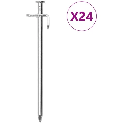Afbeelding van Tentharingen 24 st 8 mm 19,5 cm gegalvaniseerd staal