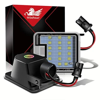 Afbeelding van WinPower LED Puddle Lamp Onder Vleugelspiegel 6000K Wit Compatibel met Kuga Mondeo C Max S enz., 2 Stuks