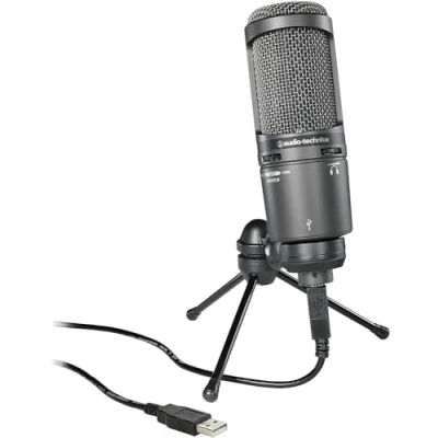 Afbeelding van Audio Technica 2020USB+ USB Cardioid Condenser Microphone (USB aansluiting) Donker Grijs
