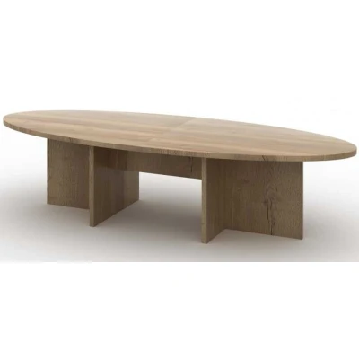 Afbeelding van Vergadertafel Chief ovaal 320x120cm in Halifax Eiken