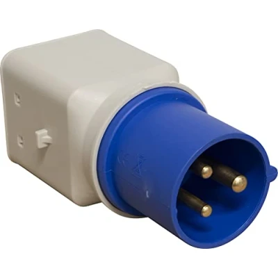 Afbeelding van Brennenstuhl 1081560 industriële stekkeradapter CEE 3 polig 16 A/230 V IP20, stekker, universeel stopcontact (IT 10/16A + Schuko), grijs/blauw