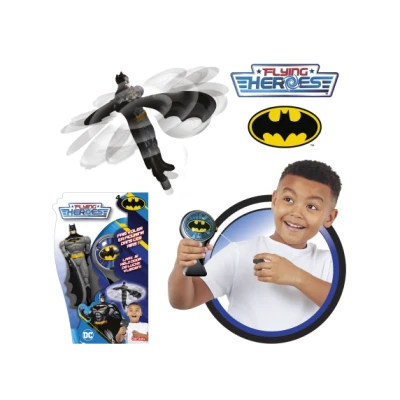 Afbeelding van FLYING HEROES Batman vliegend figuur met lanceerder, DC Comics superhelden speelgoed voor kinderen, actie en behendigheidsspel, perfect cadeau jongens meisjes vanaf 6 jaar Lansay