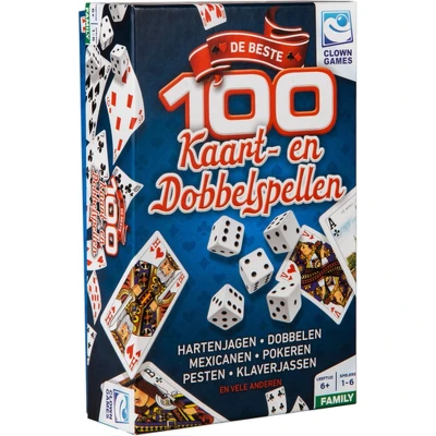 Afbeelding van 6x Spel Kaarten Dobbel 100 spellen