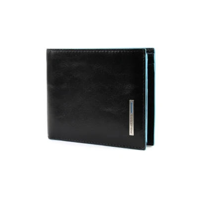 Afbeelding van Piquadro Blue Square Men&#039;s Wallet With Flip Up/Coin Pocket Black