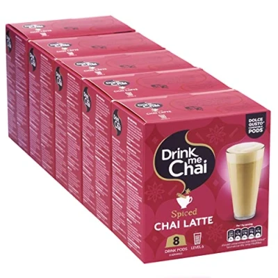 Afbeelding van Drink Me Chai Spiced Latte Dolce Gusto compatibele capsules 8 x 5 dozen (40 capsules, 40 porties in totaal)