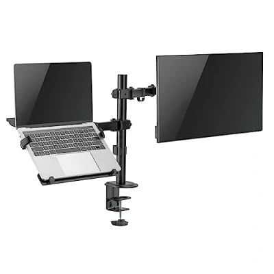 Afbeelding van Ewent Monitorarm met laptop tablet voor 13 tot 32 inch LED CD schermen, kantelhoek draaibaar, ergonomische tafelhouder klem, VESA afmetingen: 75 x 100 mm