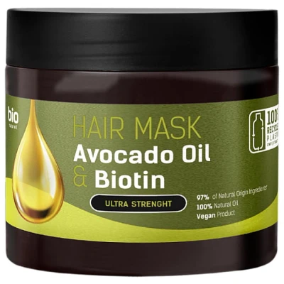 Afbeelding van Natuurlijke Versterkend Haarmasker Avocado olie en biotin ginseng soja 295 ml