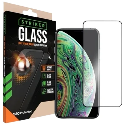 Afbeelding van Striker D3O Xtreme Impact Glass Screen Protector Black Frame Apple iPhone 15 Pro