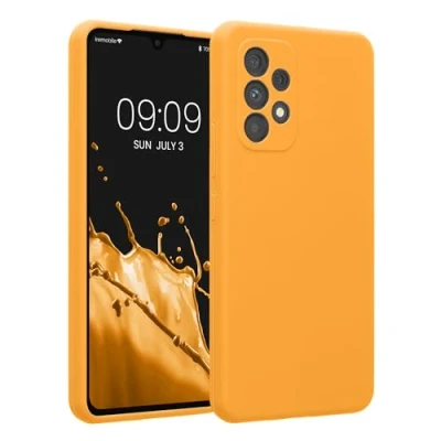 Afbeelding van kwmobile telefoonhoesje geschikt voor Samsung Galaxy A53 5G TPU backcover met siliconen coating Smartphone case in fruitig oranje