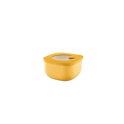 Afbeelding van Guzzini Kitchen Active Design, STORE&amp;MORE BIO, Hermetisch lage bakje voor koelkast/diepvries/magnetron (S) Mangogeel, 12,2 x h6,8 cm 450cc 170719236