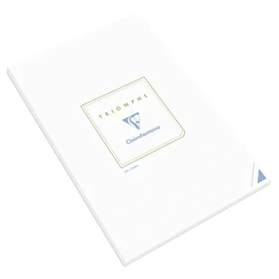 Afbeelding van Clairefontaine 6170C Blok Triomphe correspondentiepapier, 50 vellen effen wit, A4 formaat (21x29,7 cm), 90 g/m².