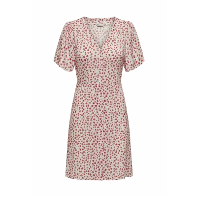 Afbeelding van Only Onlevida S Short Dress Wvn Noos 15237382 Wolwit ecru Dames The Stone