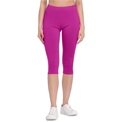 Afbeelding van Bellivalini BLV BLV50 148 LE Dames Capri Leggings Sport Vrijetijdsbroek 3/4 Lengte Viscose Sporbroek Yogabroek Fuchsia2 XS