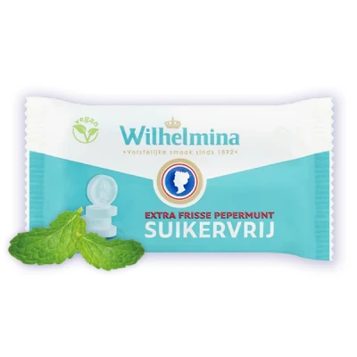 Afbeelding van Wilhelmina Vegan Pepermunt Suikervrij 3 Pack