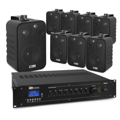Afbeelding van Power Dynamics installatie speakerset Set van 8 speakers en