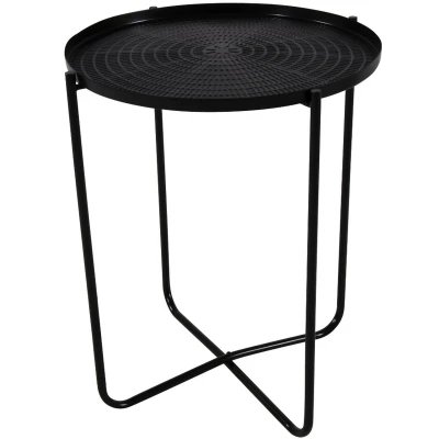 Afbeelding van Les Bijzettafel Sumba Zwart 50 cm Metaal