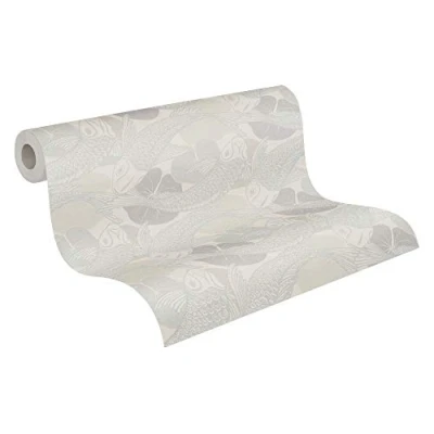 Afbeelding van Leen Bakker Livingwalls Behang Vissen Licht 53cm X 10,05 M AS378596 Grijs Vinyl