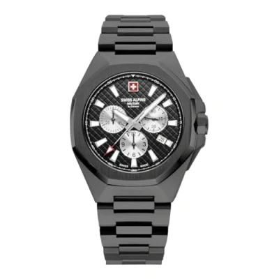 Afbeelding van Swiss Alpine Military Herenhorloge chronograaf analoog kwarts 7005.9177SAM roestvrij staal, Sw/Sw/Sw 9177sam, armband