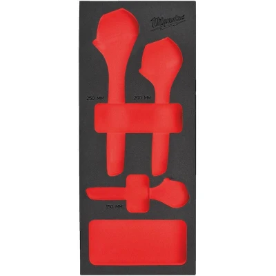 Afbeelding van Milwaukee Empty 3 pc Adjustable Wrench set Foam Insert Lege Inlay verstelbare moersleutelset (3 delig) 4932493674