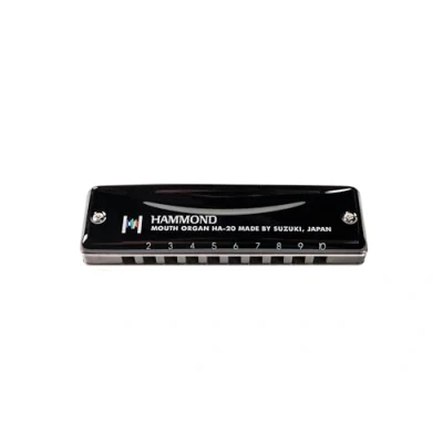 Afbeelding van SUZUKI Hammond HA 20 in D Diatonisch Diatonische mondharmonica prachtige zwarte uitvoering