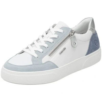 Afbeelding van Remonte Sneaker Sneakers laag, Dames, Maat: 43, Weiss kombi Veloursleer