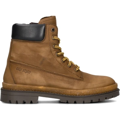 Afbeelding van Hip H1704 Sneakers Jongens Leren Sneaker Camel Maat 34