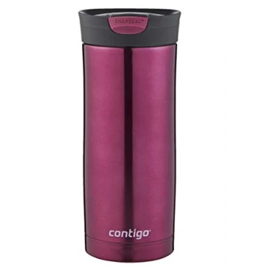 Afbeelding van Contigo Huron Snapseal thermosbeker, roestvrijstalen isoleerbeker, koffiebeker to go, lekvrij, houdt tot 7 uur warm, vaatwasserbestendig BPA vrij deksel, 470 ml