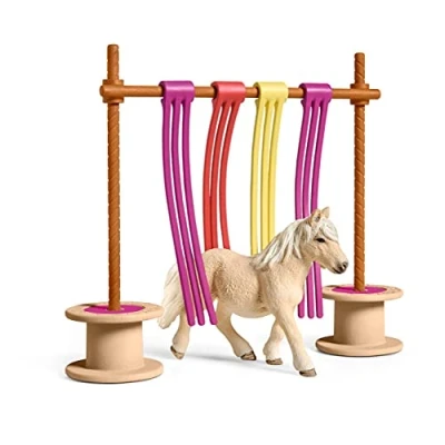 Afbeelding van schleich FARM WORLD Pony agility poort met slierten Speelfigurenset Kinderspeelgoed voor Jongens en Meisjes 3 tot 8 jaar 42484