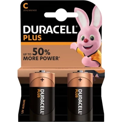 Afbeelding van Duracell Plus Power Duralock C2 Duo Pack Mn1400