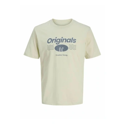 Afbeelding van Jack &amp; Jones Gedruckt Rundhalsausschnitt Tshirt print, Heren, Maat: Small, Celadon tint