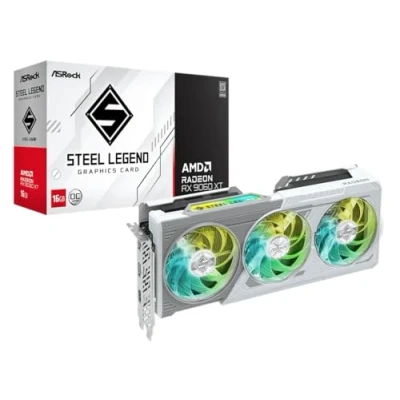 Afbeelding van ASRock Radeon RX 9060 XT STEEL LEGEND OC 16GB grafische kaart