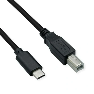 Afbeelding van Roline USB kabel 2.0 C stekker, B stekker 4.50 m Zwart Afgeschermd 11.02.8338