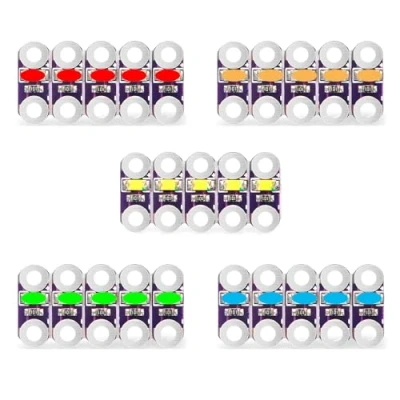 Afbeelding van KOOKYE 25 x leds rood/geel/wit/blauw/groen voor Arduino en Raspberry Pi microcontroller (5 in vijf kleuren)