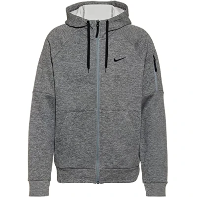 Afbeelding van Nike Performance Sweater met rits, Heren, Maat: Small, Dark grey heather/particle grey/black