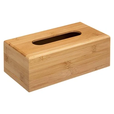 Afbeelding van 5Five tissuebox/tissuedoos bamboe/hout 25 x 13 9 cm lichtbruin universeel zakdoek doos Tissuehouders