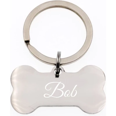 Afbeelding van Sleutelhanger Hondenbot Met Naam Gravering Bob