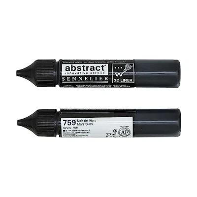 Afbeelding van Marqueur peinture acrylique Abstract Liner Sennelier noir de mars